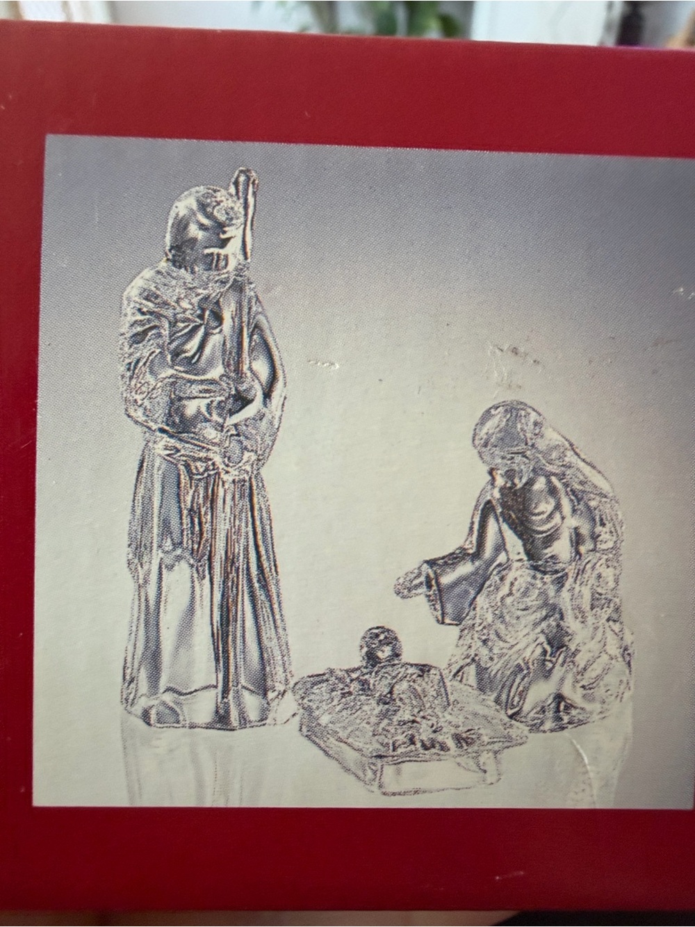 Clear Glass Nativity Figurine Set - Clear
